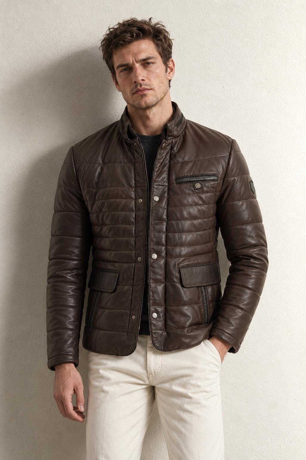 Pierre Cardin Alistair deri mont — K. KAHVE, önden görünüm