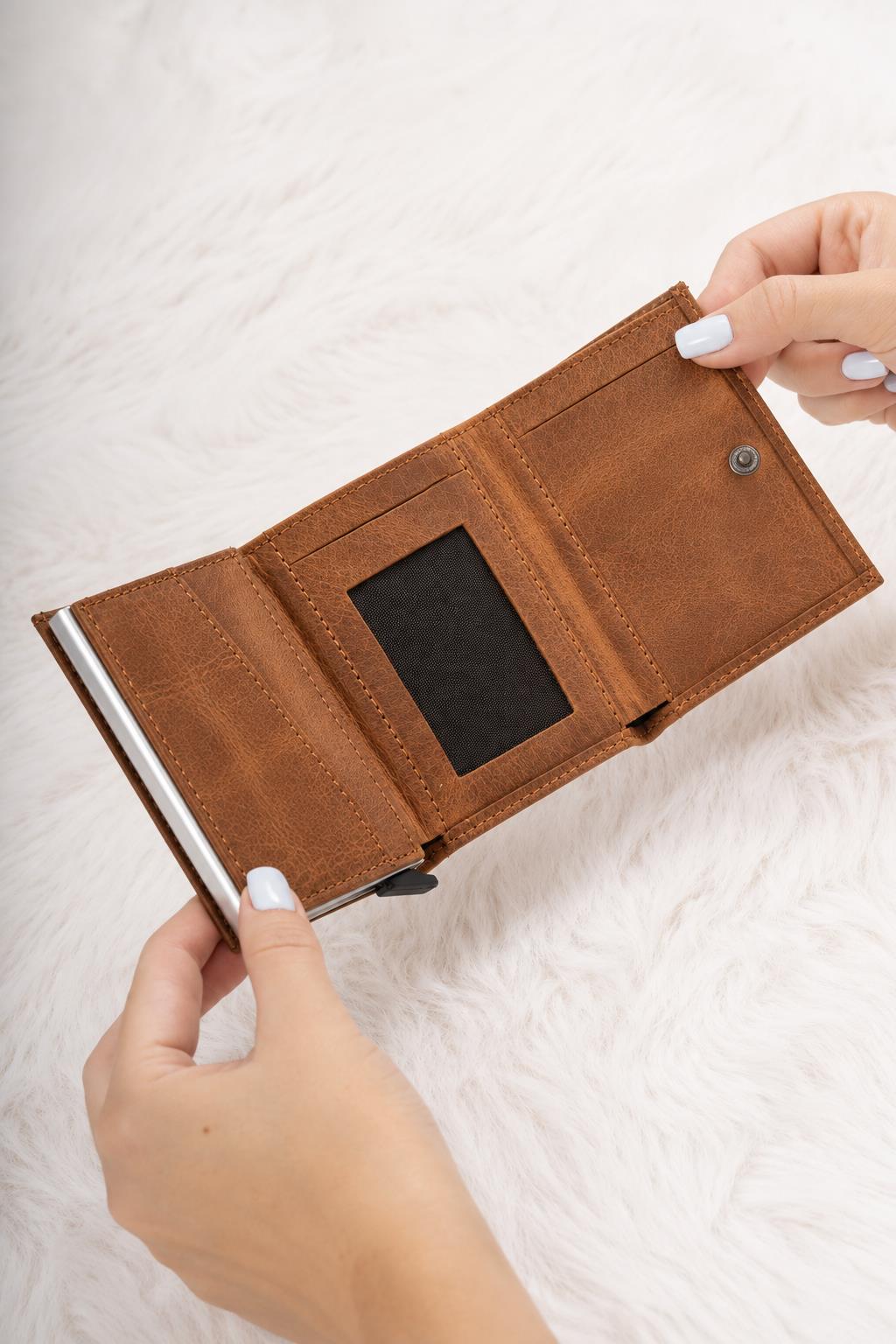 Antibes Hakiki Deri Mekanizmalı Kartlık