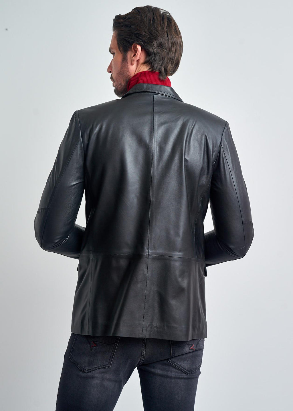 Tanguy Slim Fit Blazer Deri Ceket