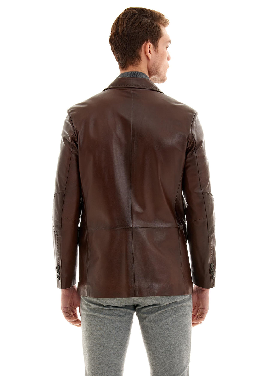 Tanguy Slim Fit Blazer Deri Ceket
