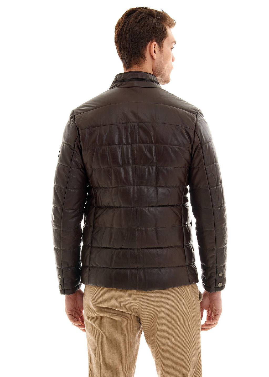 Pierre Cardin Alistair Slim Fit Garnili Çitçit Detayli Gerçek Deri Ceket