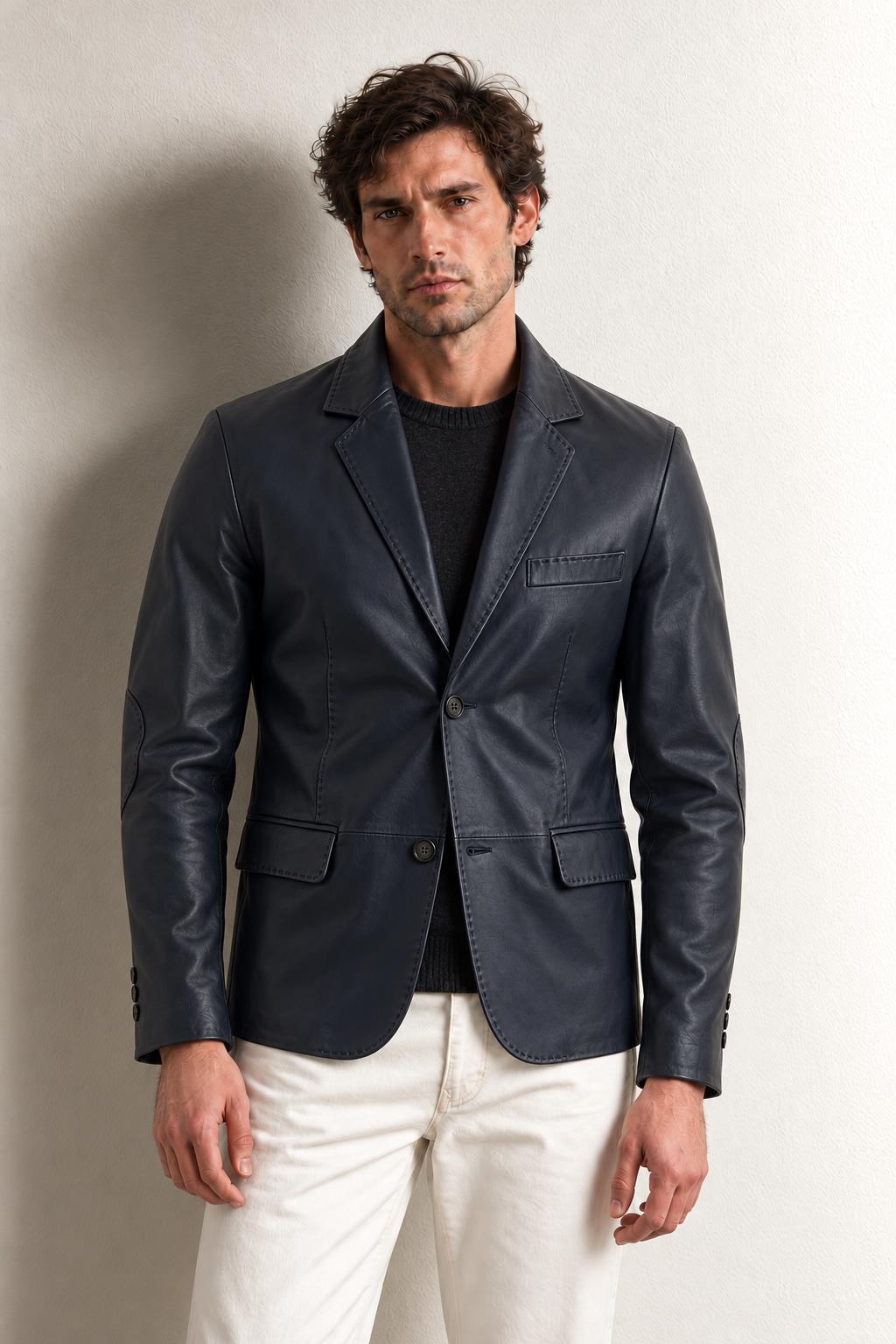Louis Blazer Erkek Deri Ceket