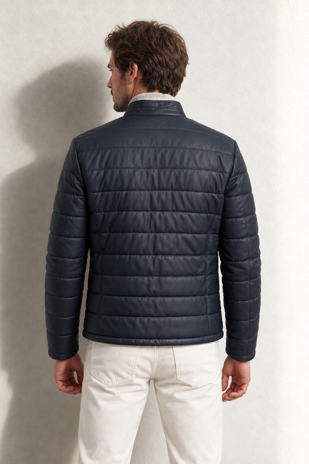 Pierre Cardin Marion Hakim Yaka Deri Mont — LACİVERT