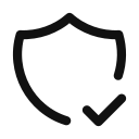 Marjinal Leather shield check çizgi ikonu