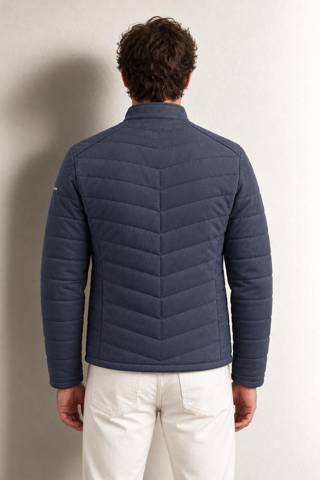 Pascal Erkek Suni Süet Mont — LACIVERT - NAVY
